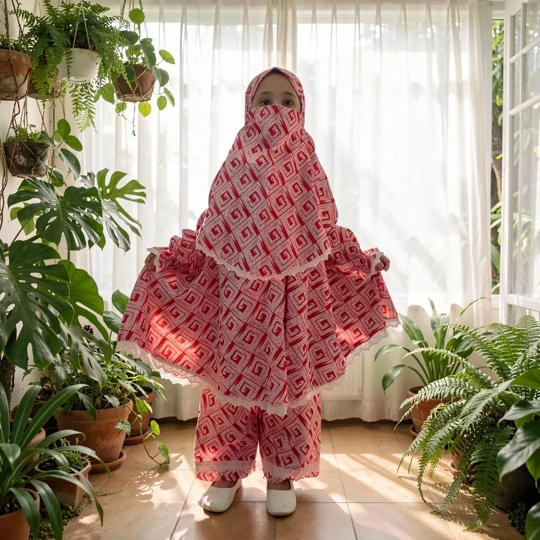 Kids Cotton Khimar Set KCK501